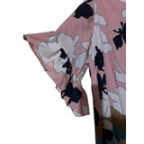 Taylor Woman 22W Floral Shift Dress Pink Blue Bell Sleeve Lined  Plus Size