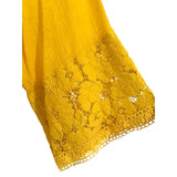 Plus Size Mustard Yellow Lace Trim Tie Front Blouse Boho Boutique Top 2X
