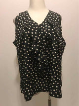 Size 24W Black Print Casual Top