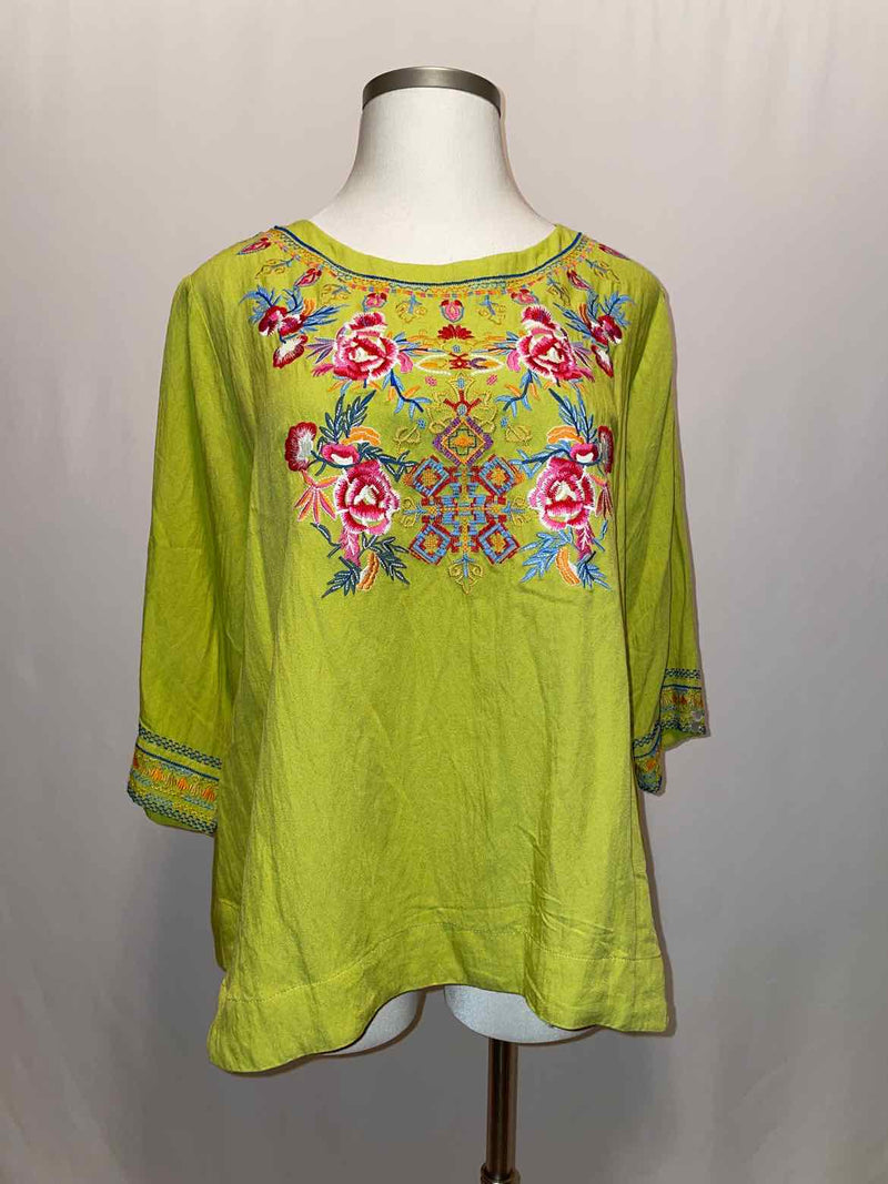 Size 2X Caleoas Olive Casual Top