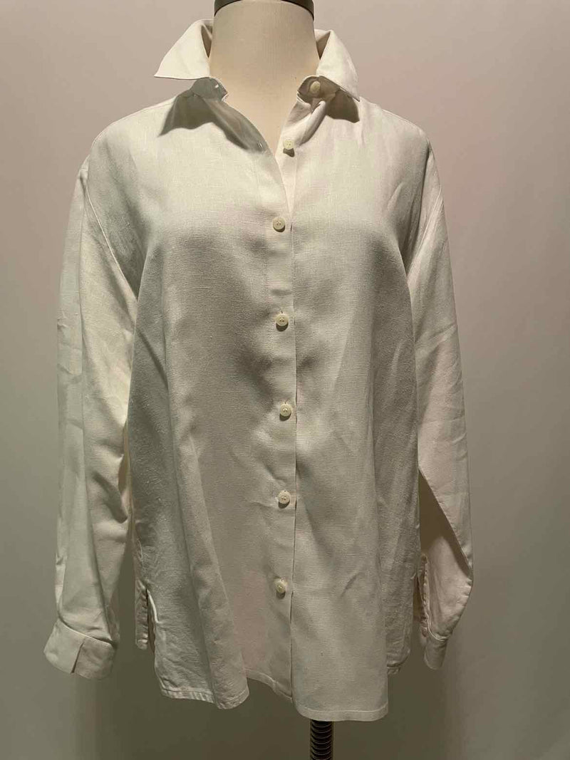 Size L eileen fisher White Casual Top