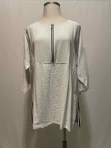 Size 1X IC Collection White Print Casual Top
