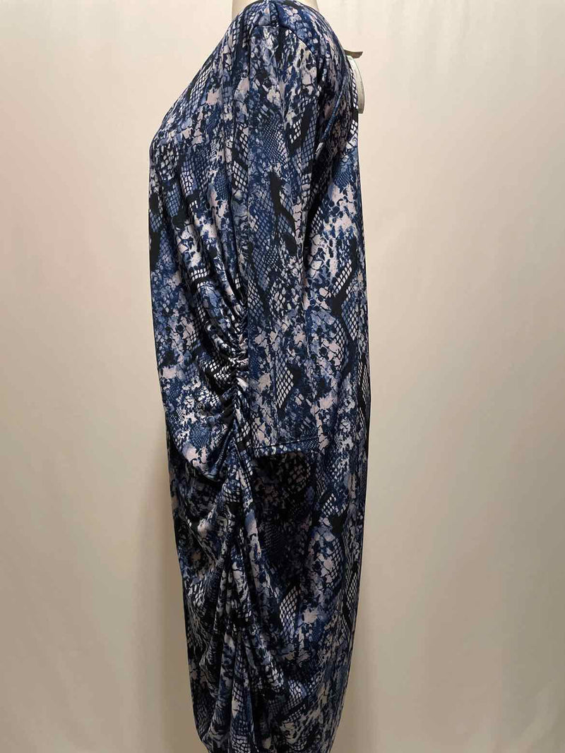 Miss Tina Size 26/28 Navy Print Dress