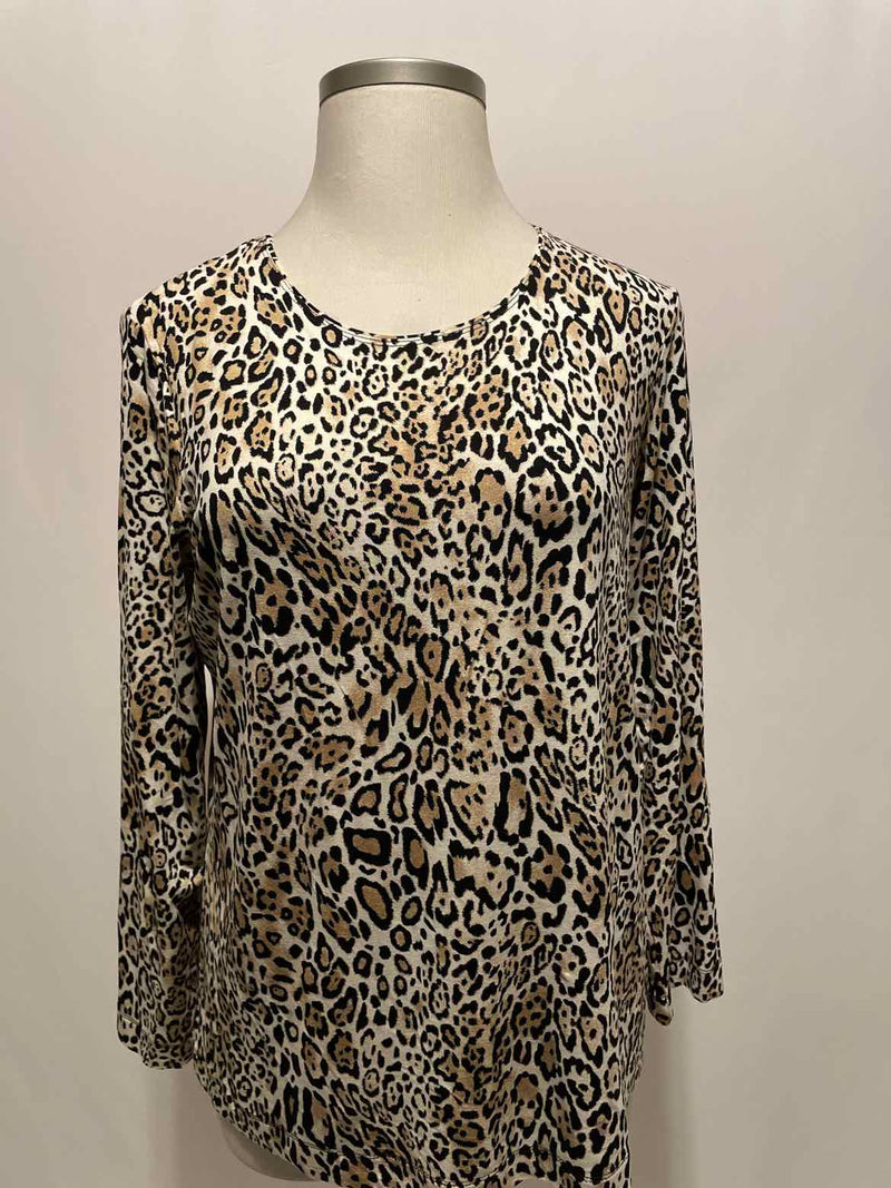Size 3 chicos Black Print Casual Top