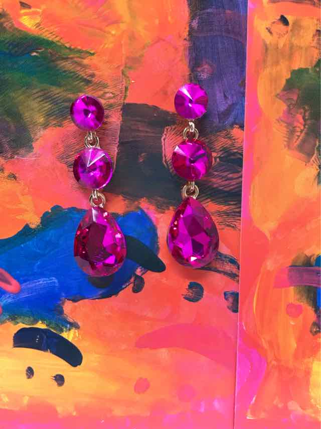 Fashion Fuschia Earrings