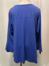 Size 2X Fashion Royal Blue Casual Top - Style Plus Consignment Boutique