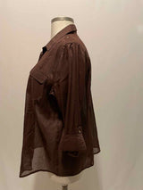chicos Size 4 Brown Casual Top