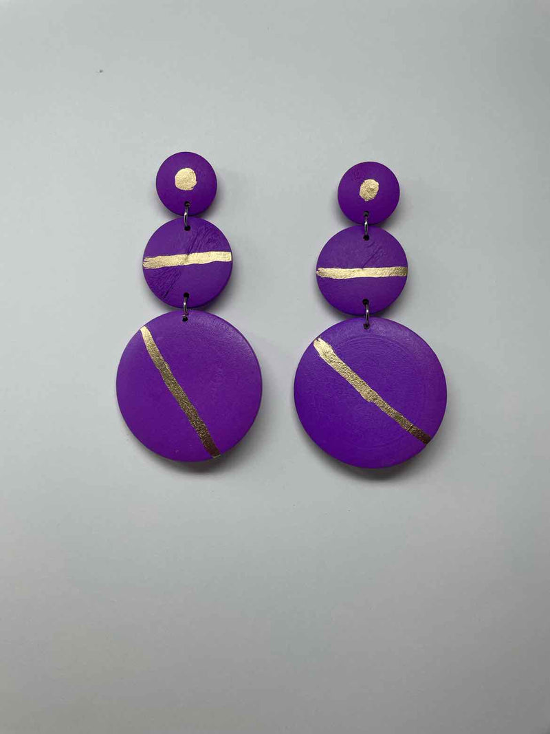 Gold Rush Purple Earrings