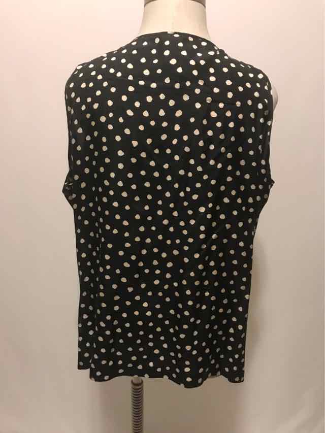 Size 24W Michael Kors Black Print Casual Top