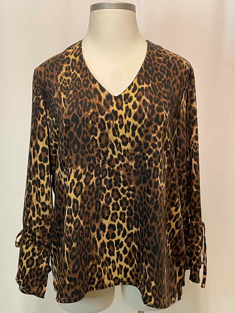 Size 1X Iman Black Print Casual Top - Style Plus Consignment Boutique