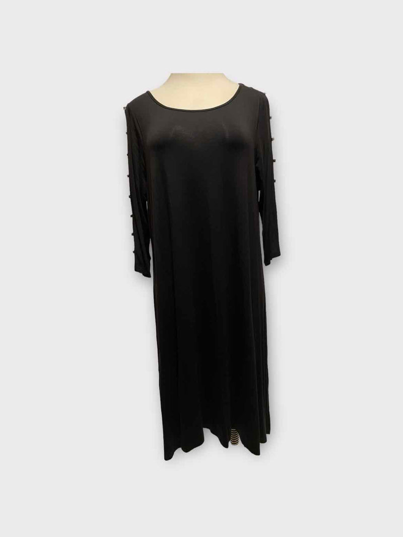 Cable&Gauge Size 2X Black Evening Short Dress
