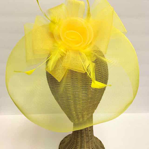 Style Plus Boutique Yellow Fascinator - Style Plus Consignment Boutique