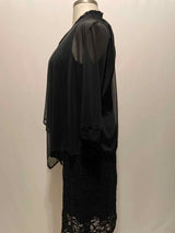 Cold Water Creek Size 16 Black Evening Short Dress
