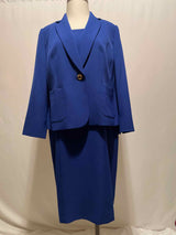 Kasper Size 16W Royal Blue 2PC Dress