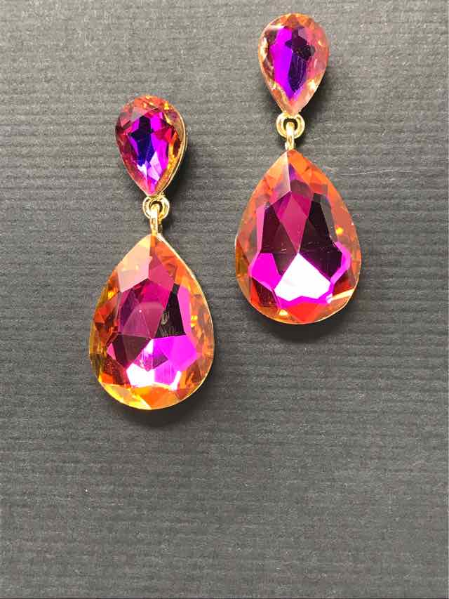 Fashion Purple Print Earrings