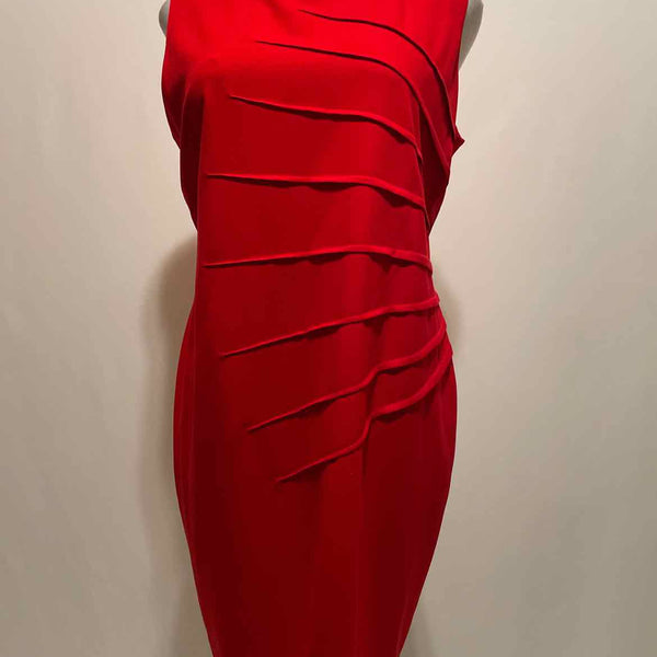 Calvin klein outlet red sleeveless dress