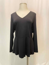 Size 2X Isaac Mizrahi Live! Black Casual Top - Style Plus Consignment Boutique