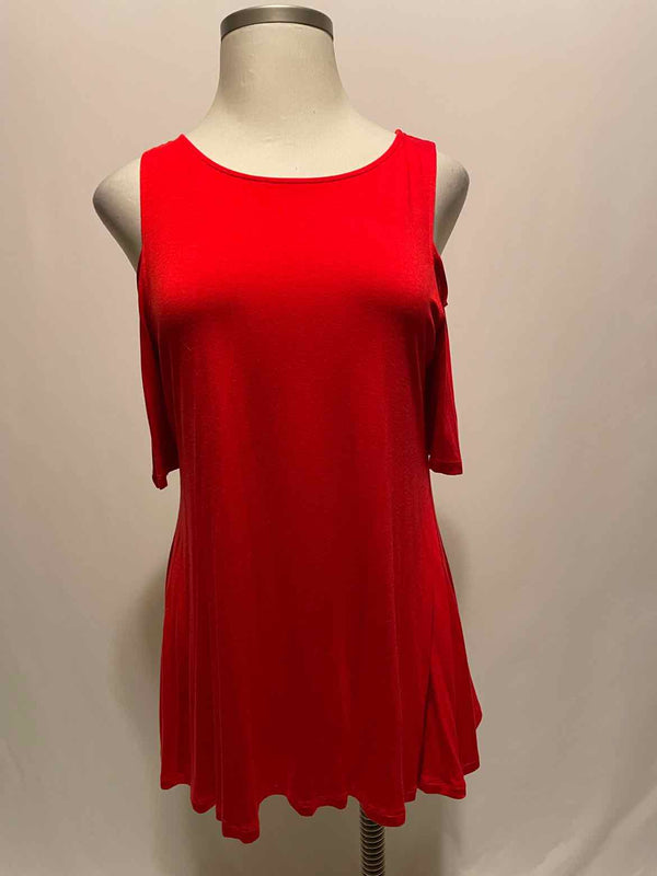 Size 1X chelsea & theodore Red Casual Top - Style Plus Consignment Boutique