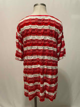 Size 3X Ali Miles Red Print Casual Top