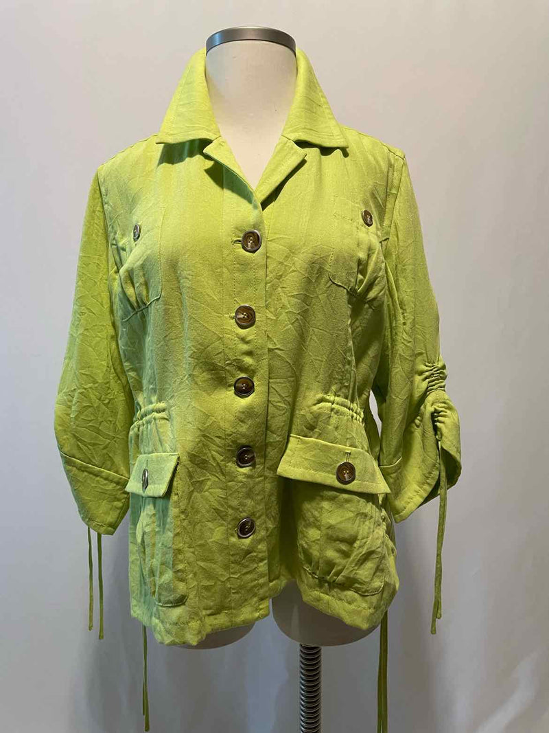 Peck & Peck Size 1X Lime Green Casual Jacket - Style Plus Consignment Boutique