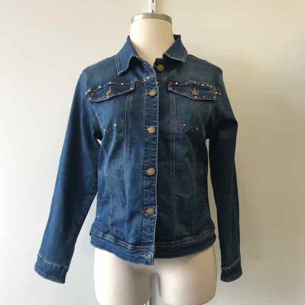 Design By LaVerne Size 1X Blue Casual Jacket - Style Plus Consignment Boutique