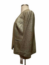 Lafayette Size 18W Brown Print Jacket