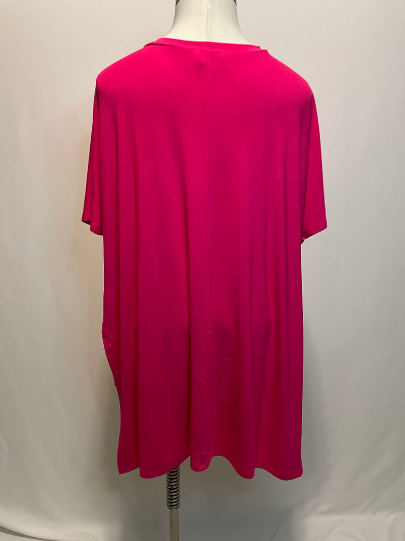 Size 1X Zenana Hot Pink Casual Top - Style Plus Consignment Boutique