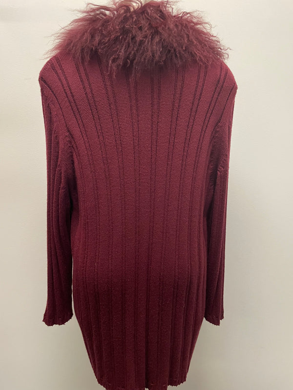 marina rinaldi Size XL Wine Sweater - Style Plus Consignment Boutique